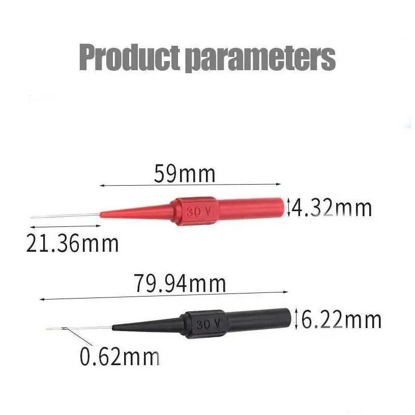 car badges 30v tip probes diagnostic tools mtimeter test leads extention back piercing needle mechanical drop delivery automobiles mot