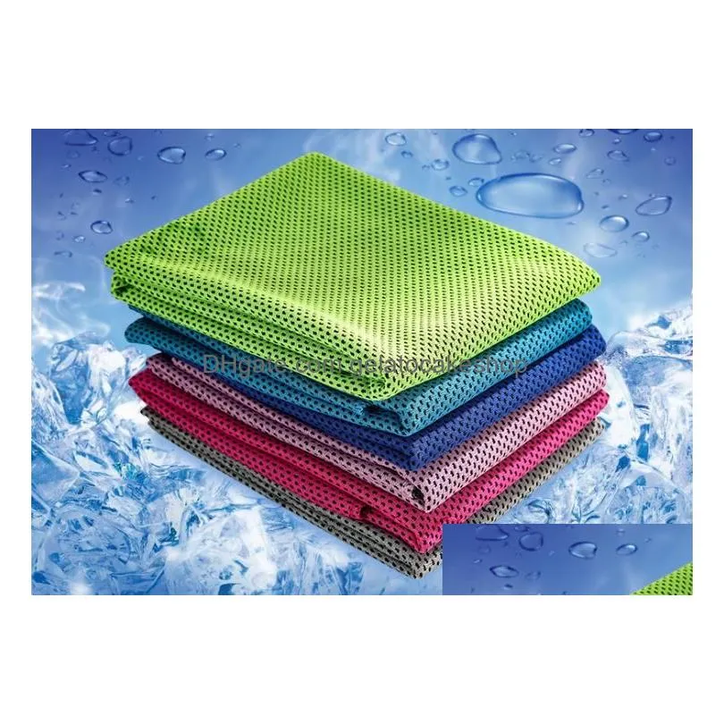 9030cm ice cold towel cooling summer sunstroke sports exercise cool quick dry soft breathable cooling towel
