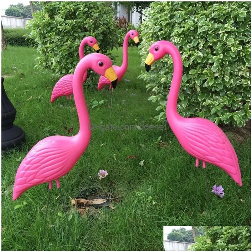 Garden Decorations Various Home Patio Pink Flamingo Ornament Bird Lawn Figurine Diy Drop Delivery Dhhqd
