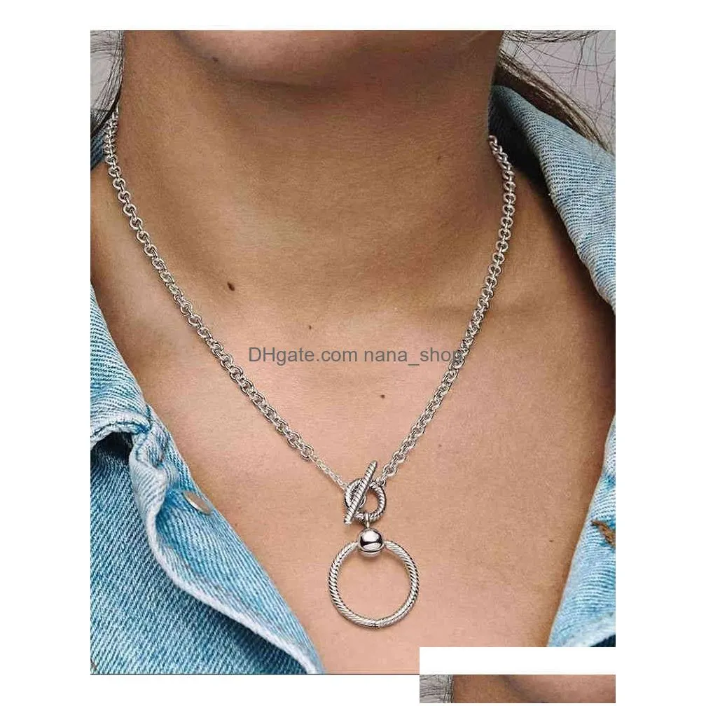 Pendant Necklaces 925 Sterling Sier Ladies Fashion Fit Original Pendant Diy Necklace Jewelry Gift6648173 Drop Delivery Jewelry Necklac Dhfz9