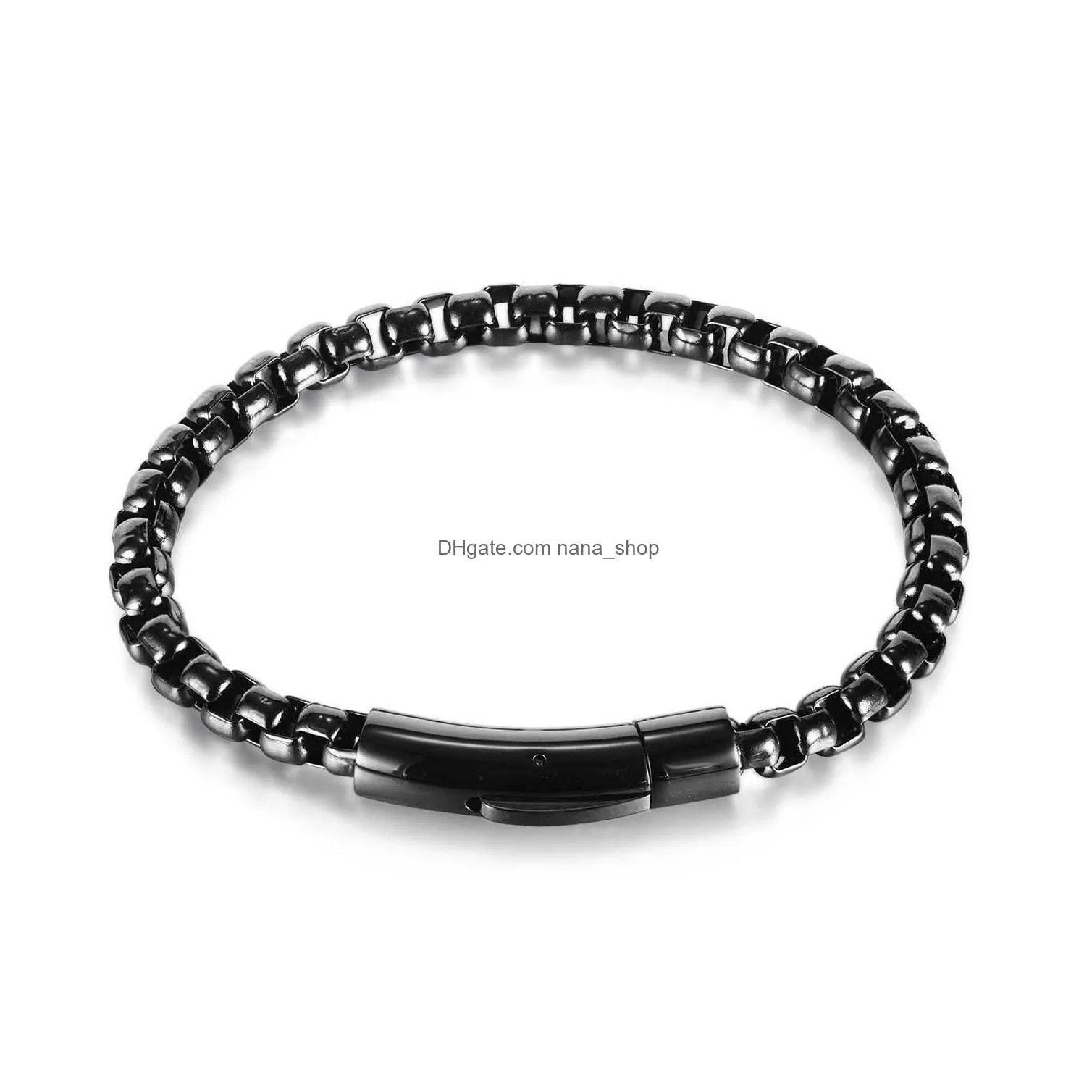 Chain Jewelry Fashion Personality Steel Bracelet Men039S Simple Trend Hip Hop Stainless Slave Bracelets9526025 Drop Delivery Jewelry Dhta5