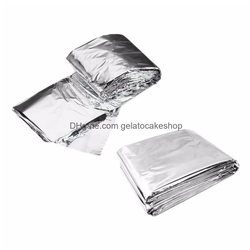 2000pcs outdoor pads water proof emergency survival rescue blanket foil thermal space first aid sliver curtain military blanket