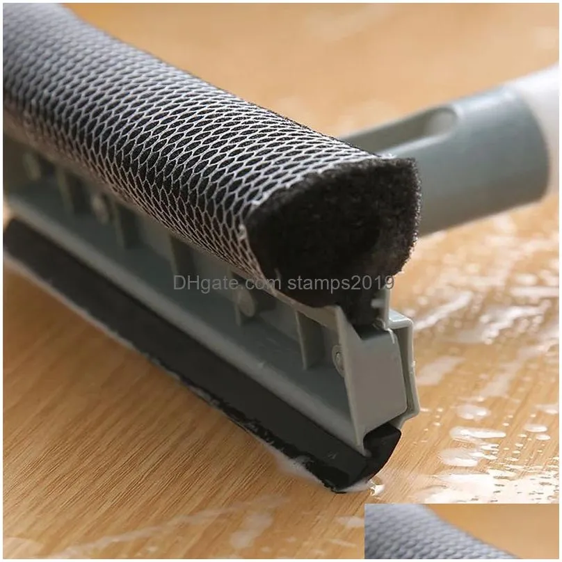 window cleaning brush double-sided disassemble rod window cleaner mop glass squeegee wiper with water spray bottle cleaning tool