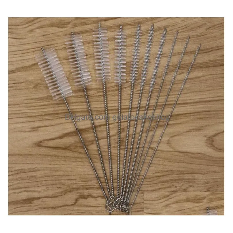 8 nylon tube brush set cleaning brush set for drinking straws glasses keyboards jewelry cleaning home cleaning supplies 10pcs lot