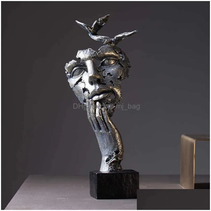 Decorative Objects & Figurines Modern Statues Creative Abstract Faces Art Living Rooms Antique Home Furnishings And Decorations In Nor Dhuga