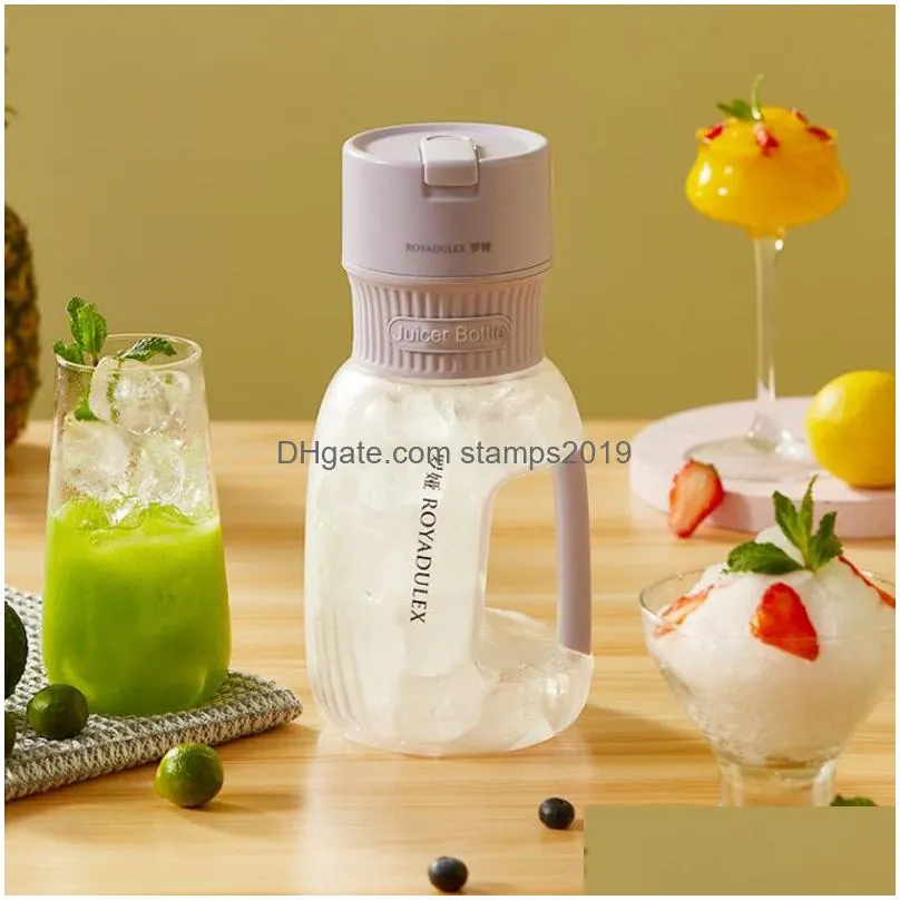 portable electric juicer 1l large capacity fruit juice cup smoothie blender 4000mah wireless fruit mixers orange squeezer