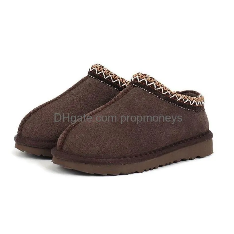 Slipper Kids Toddler Boots Tasman Slippers Tazz Australia Baby Shoes Chestnut Fur Slides Real Leather Tra Mini Boot Winter Mustard See Dhdoi