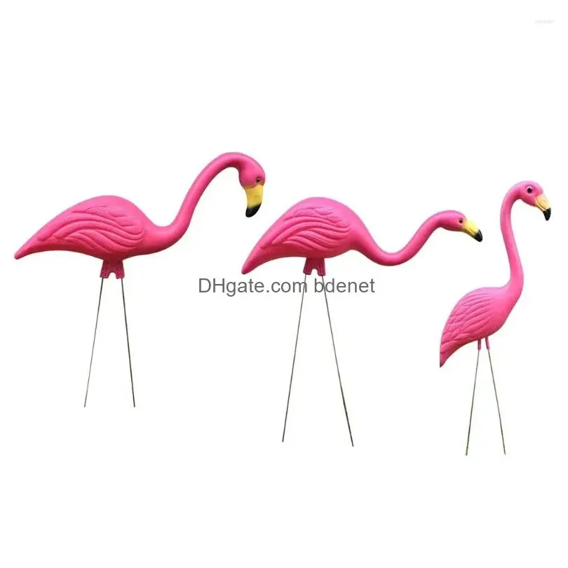 Garden Decorations Various Home Patio Pink Flamingo Ornament Bird Lawn Figurine Diy Drop Delivery Dhhqd