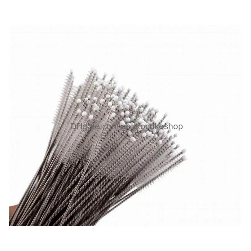  1000pcs/lot stainless steel wire cleaning brush straws cleaning brush bottles brush 