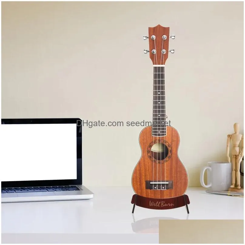 decorative plates 1pc wooden guitar stand floor ukulele storage rack support portable detachable instrument accessories
