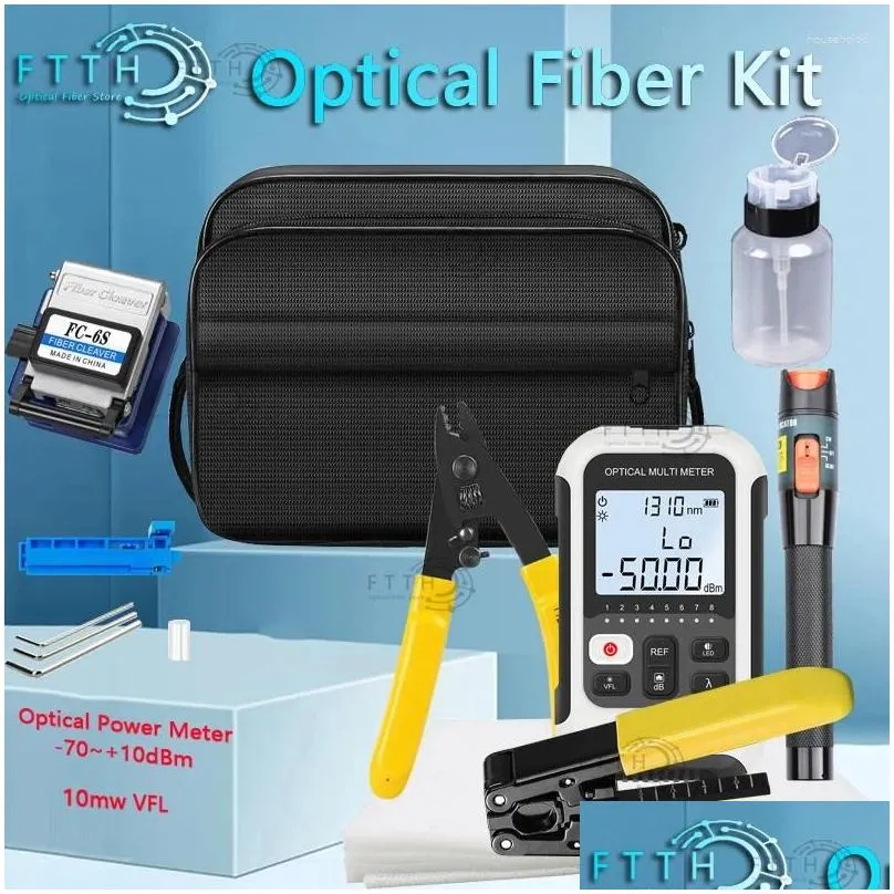 Fiber Optic Equipment Ftth Tool Kit With Power Meter And 10Mw Visual Fat Locator Fc-6S/Skl-6C Cleaver Drop Delivery Otjyu