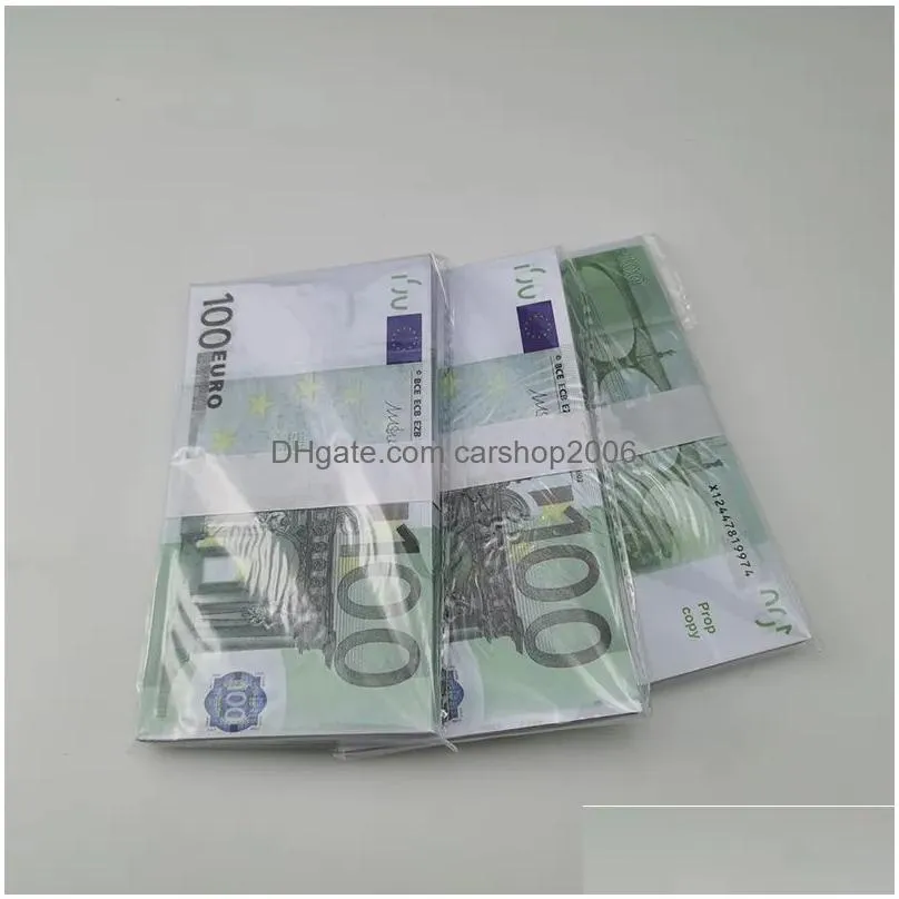 other event party supplies prop money faux billet copy money paper festive party toys party 10 20 50 100 fake euro movie banknote for kids christmas gifts or video