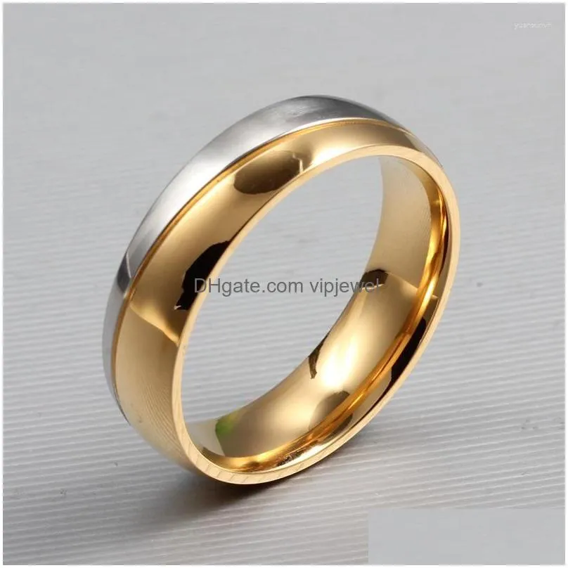 wedding rings fashion gold color women quality stainless steel couple ring gift for lovers engagement promise utr8037