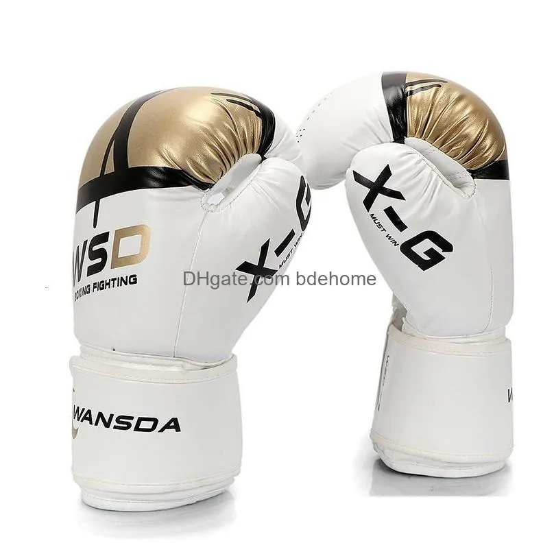 Sports Gloves Men Women Pu Kick Boxing Karate Muay Thai Fight Mma Sanda Training Adts Kids Sparring Equipment 230918 Drop Delivery Dh0G2