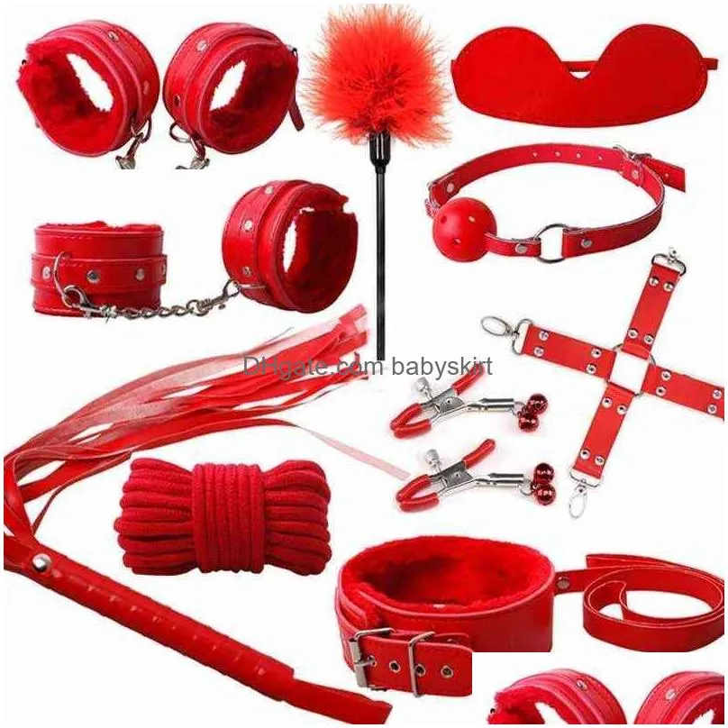 Other Massage Items Nxy Sm Bondage Toys P 10 Piece Set Milk Clip Mouth Plug Alternative Training Torture Tools Husband And Wife Adt D Dhxr8