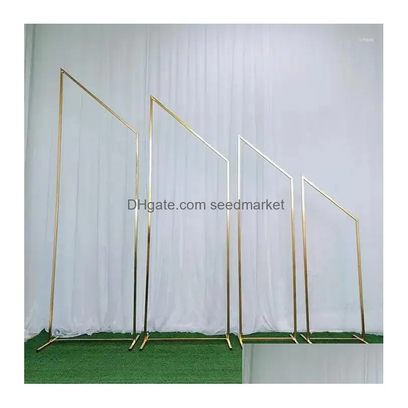 party decoration wedding props gold-plated screen arched background bevel square