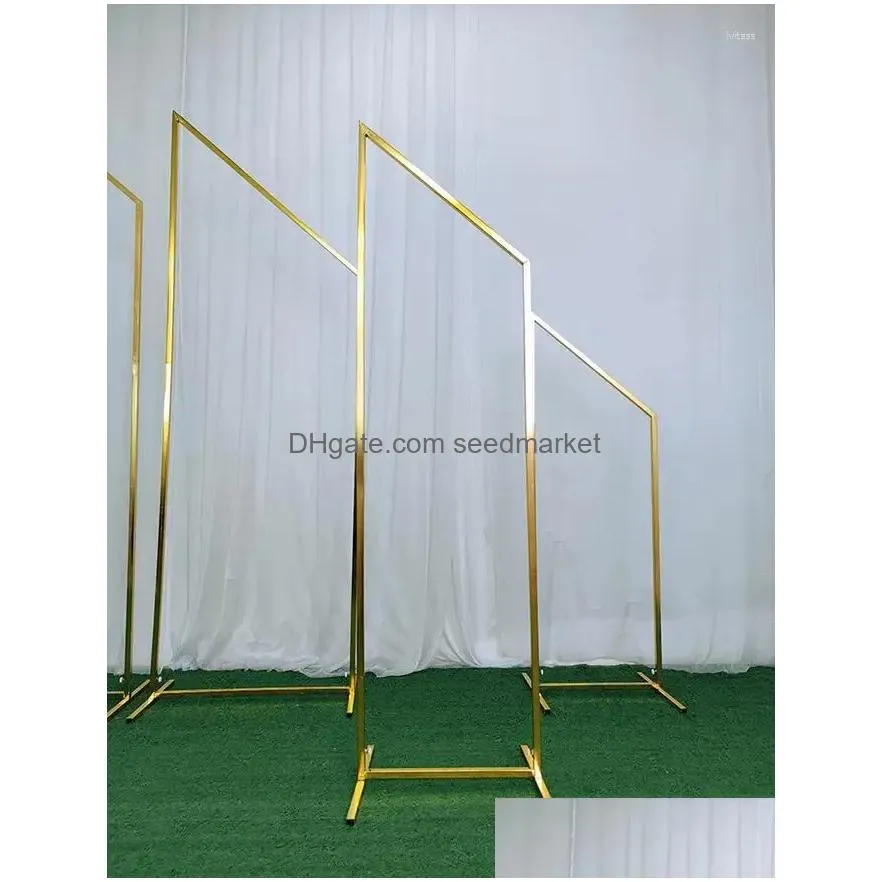 party decoration wedding props gold-plated screen arched background bevel square