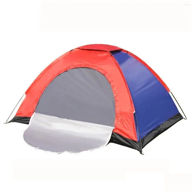 tents and shelters durable tent with single layer door hiking outdoor oxford cloth 170t pu polyester ventilation system beach trips