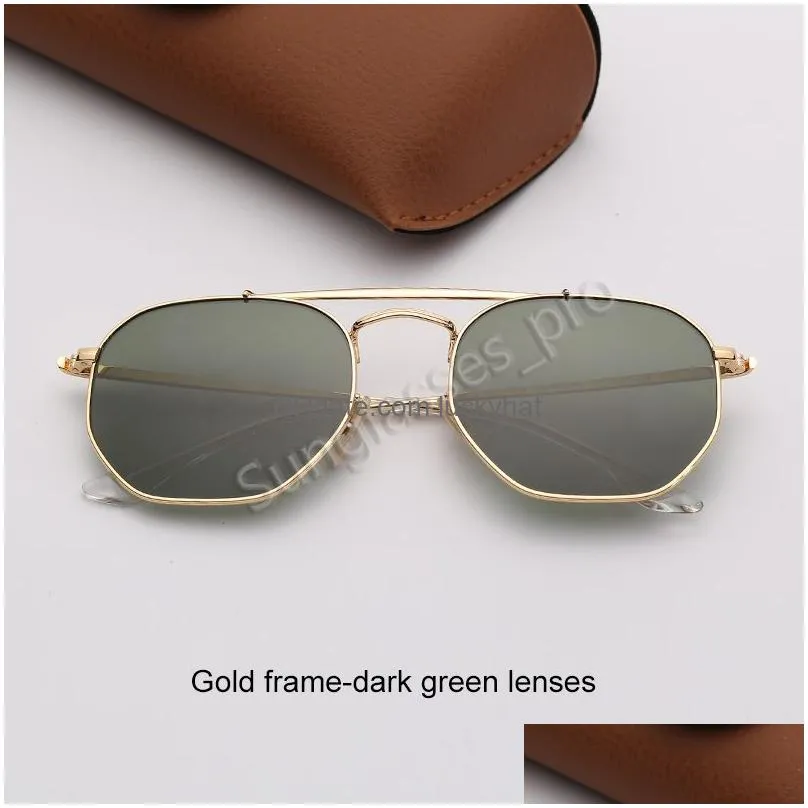 Sunglasses Brand Fashion Sunglasses Women Luxury Designer Sun Glasses Double Bridge Woman With Leather Case For Mens9059540 Drop Deli Dhzka