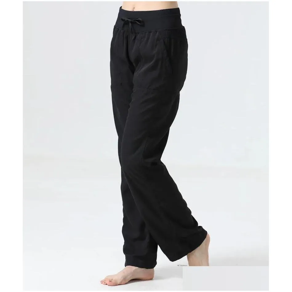align yoga lu lu lady perfectly oversized trousers sports sweatpant woman straight-leg casual pants full length pockets dance studio yogas p