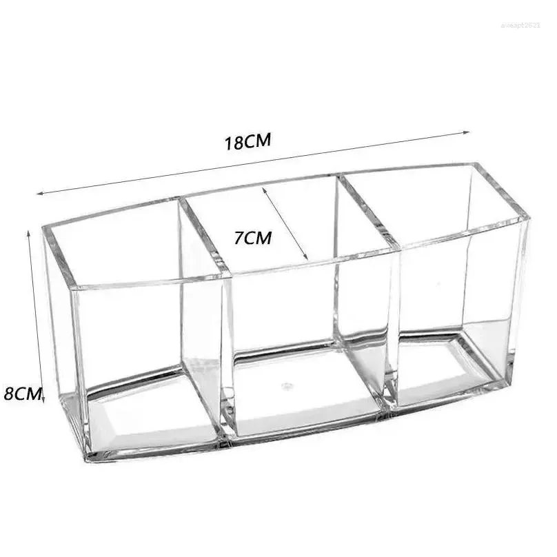 storage boxes cosmetic eyebrow brush box holder acrylic lipstick organizer makeup diamond pencil stand bathroom display