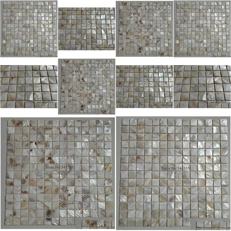 wallpapers 11square feet natural white square shell mosaic tile mother of pearl kitchen backsplash shower background bathroom