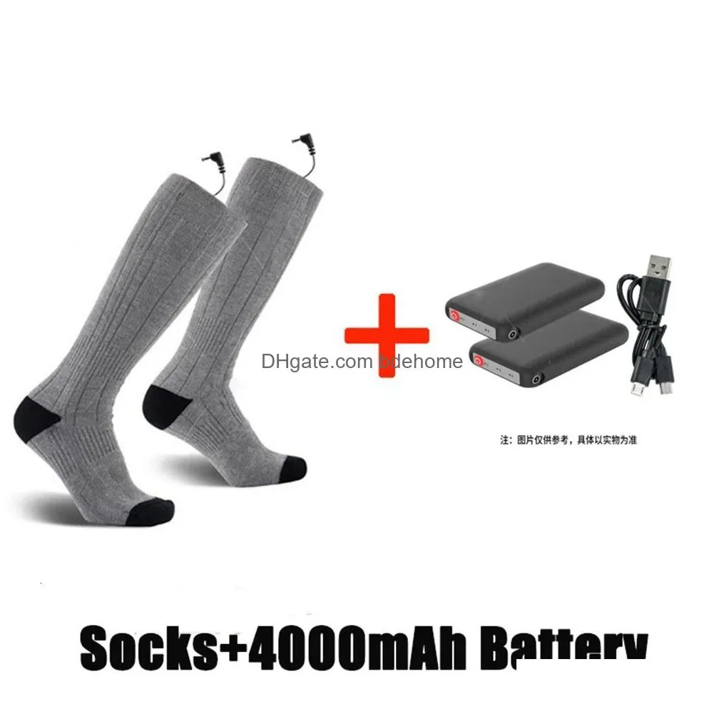 Sports Socks Electric Are Rechargeable And Electrically Winter Outdoor Heated Three-Speed Temperature Control Comfortable Drop Delive Dhidx