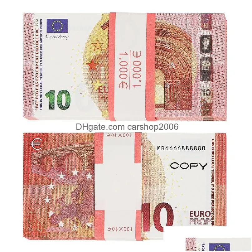 other festive party supplies prop money toys uk euro dollar pounds gbp british 10 20 50 commemorative fake notes toy for kids christmas gifts or video film