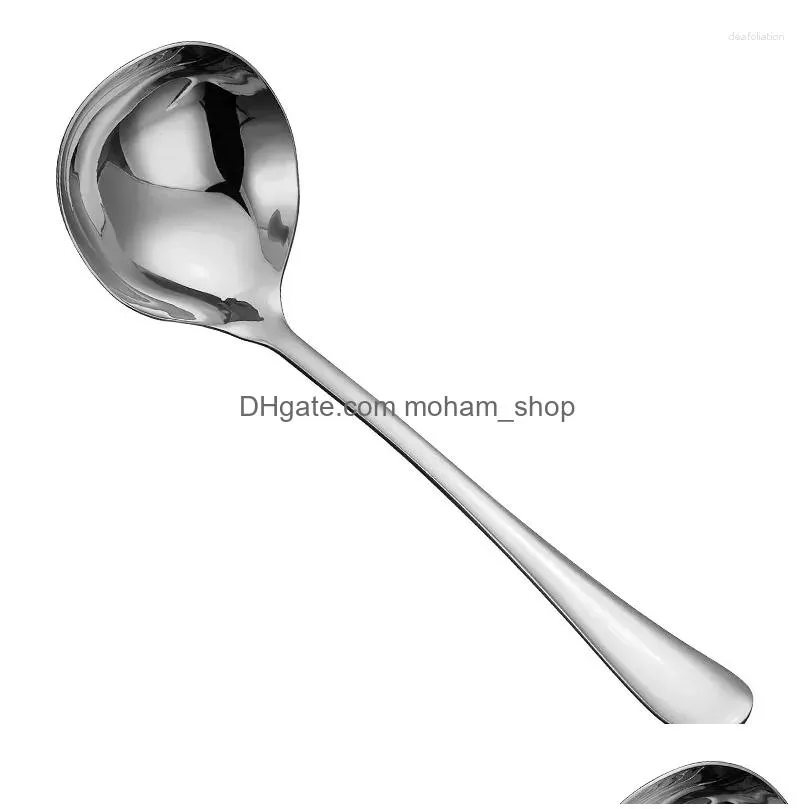 spoons ladle stainless steel tableware home utensils big spoon long handle restaurant accessories for serving kitchen ware