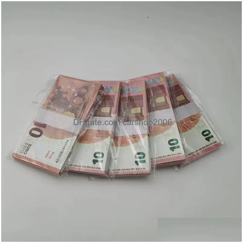 other event party supplies prop money faux billet copy money paper festive party toys party 10 20 50 100 fake euro movie banknote for kids christmas gifts or video