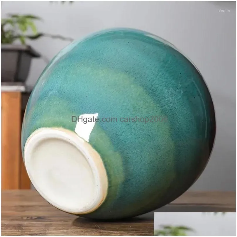 vases retro ceramic vase home living room tabletop flower pot decoration and decorations bright dry arrangement device