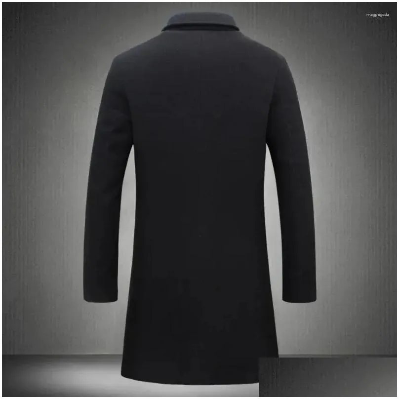 Men`S Trench Coats Mens Trench Coats Simple Men Jacket Casual Slim Fit Clothes Spandex Long Sleeve Autumn Coat Comfortable Drop Delive Otvqm