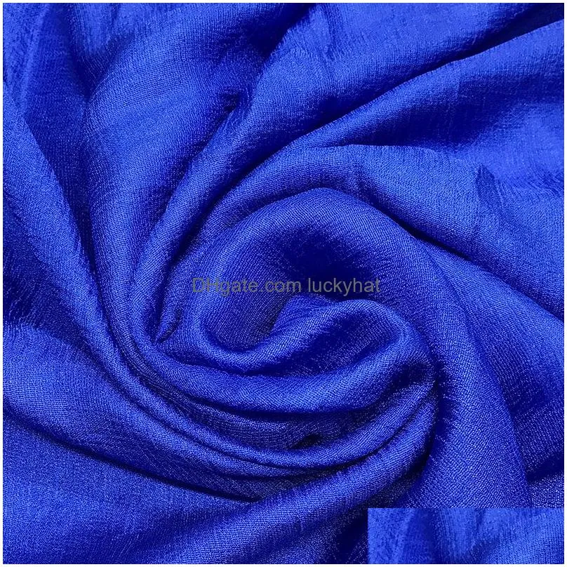 Scarves Fashionable Ladies Scarf Linen Pure Color Silk Soft Shawl0186905038415387 Drop Delivery Fashion Accessories Hats, Scarves Glov Dh3Vw