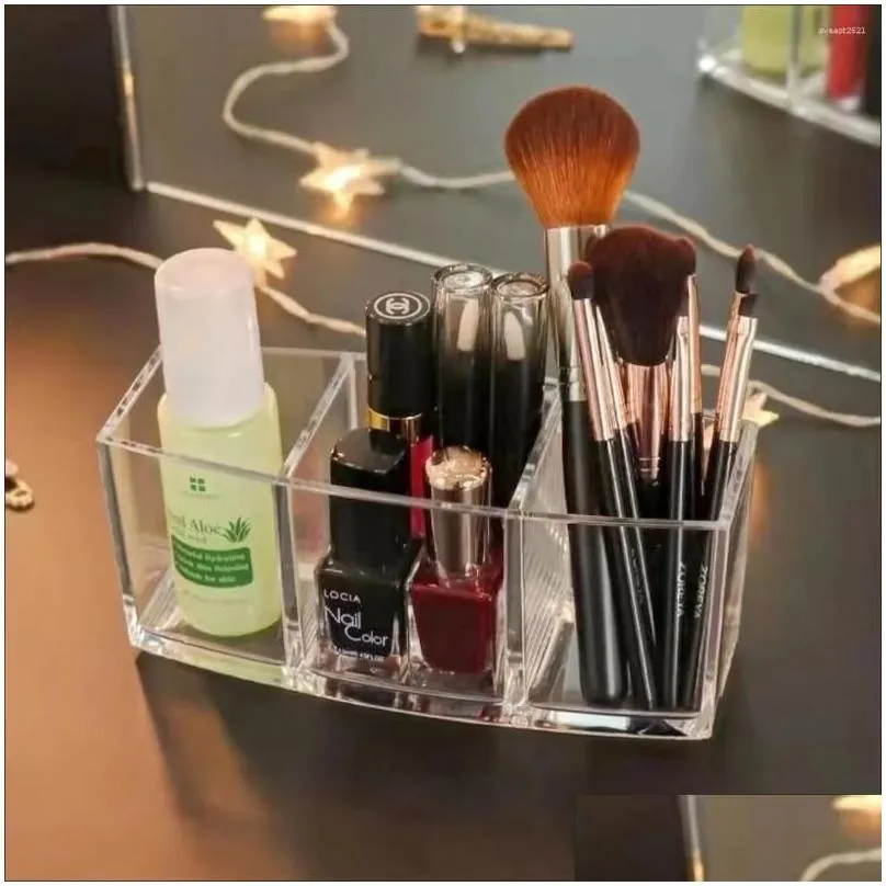 storage boxes cosmetic eyebrow brush box holder acrylic lipstick organizer makeup diamond pencil stand bathroom display