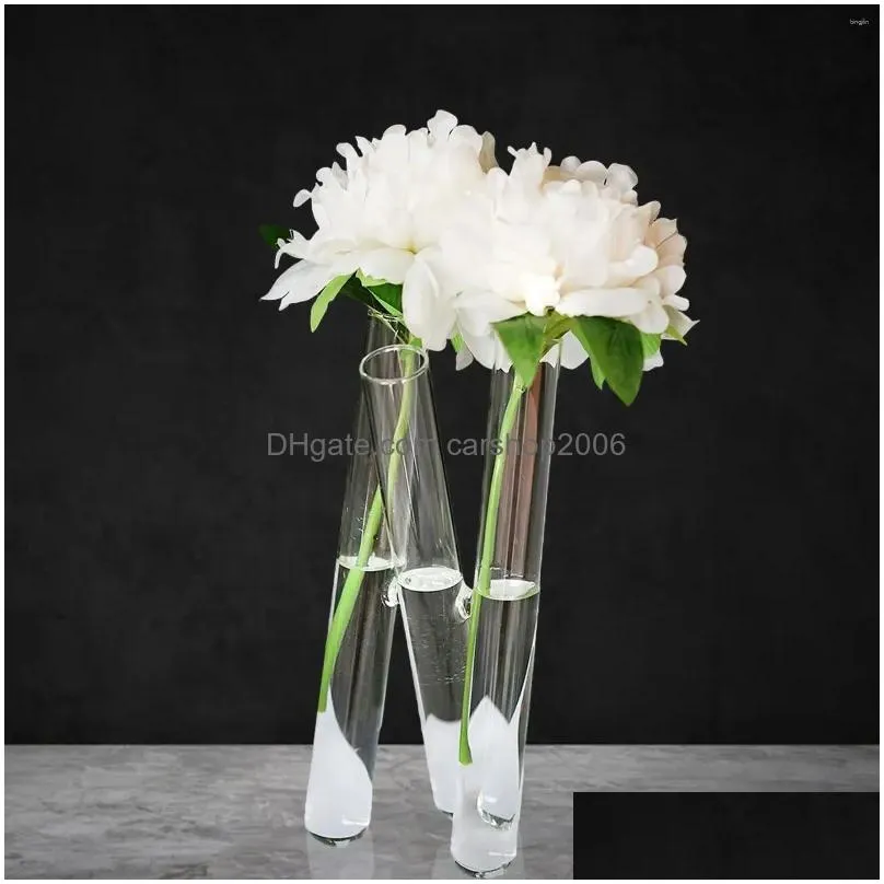 vases test tube vase with 3 tubes propagation decoration hydroponic plant holder for interior living room desktop kitchen wedding