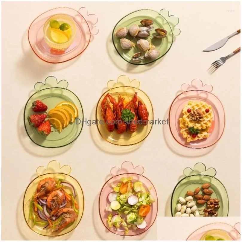 plates cartoon spit bone dish set household decorative vegetable storage for restaurant dining room desktop organizer