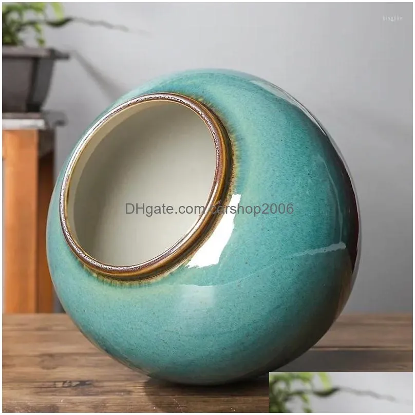 vases retro ceramic vase home living room tabletop flower pot decoration and decorations bright dry arrangement device