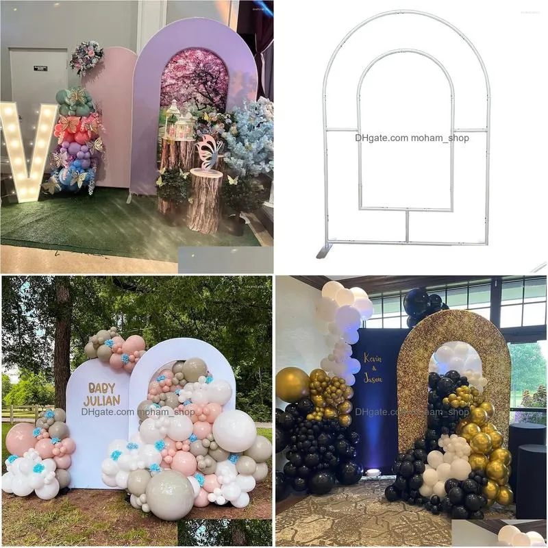 party decoration 5x7ft purple open arch backdrop cover for door shape balloons stand frame wedding event decor