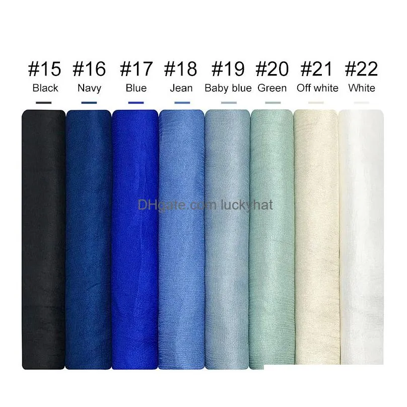 Scarves Fashionable Ladies Scarf Linen Pure Color Silk Soft Shawl0186905038415387 Drop Delivery Fashion Accessories Hats, Scarves Glov Dh3Vw