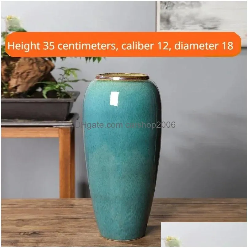 vases retro ceramic vase home living room tabletop flower pot decoration and decorations bright dry arrangement device