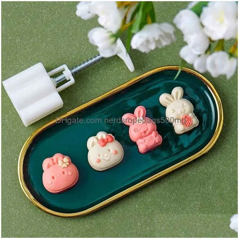 Baking & Pastry Tools Baking Tools Mooncake Mold Mid-Autumn Press Molds Hand-Pressed Dessert Diy Puff-Pastry Drop Delivery Home Garden Dhglv