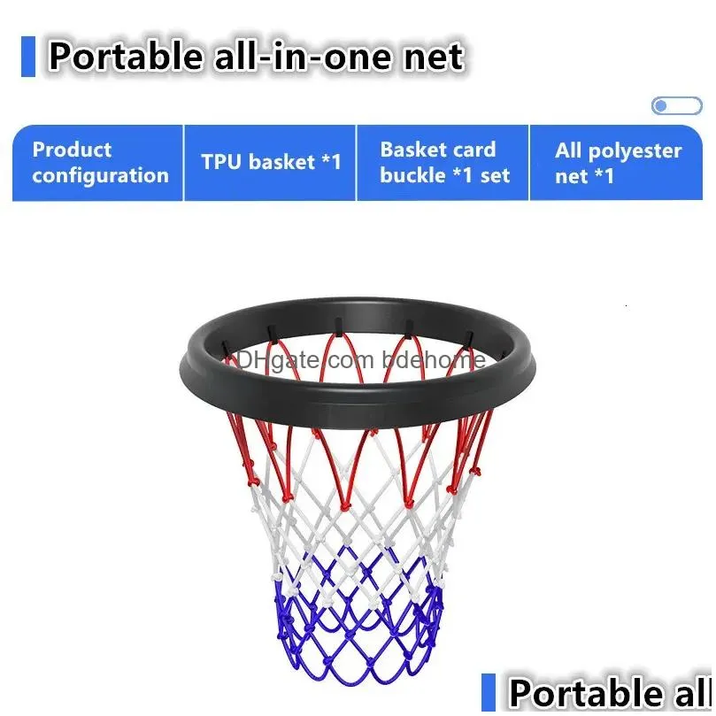 Balls Pu Portable Basketball Net Frame Indoor And Outdoor Removable Professional Accessories240129 Drop Delivery Sports Outdoors Athle Dhjt5