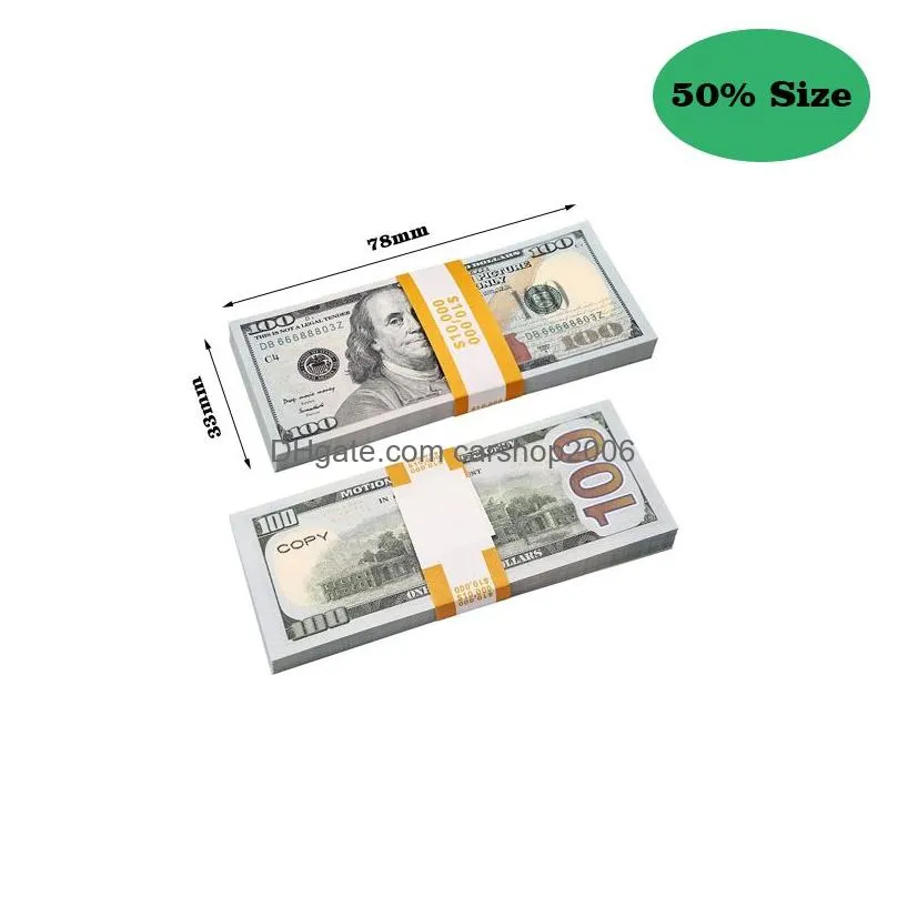 other festive party supplies prop money copy banknote 10 dollars toy currency party fake money children gift 50 dollar ticket faux