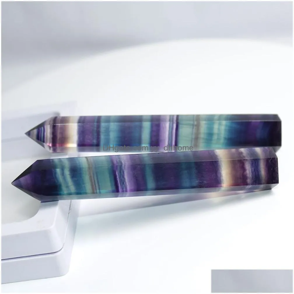 natural colorful fluorite crystal quartz tower quartz point fluorite crystal obelisk wand healing crystal 15 sizes