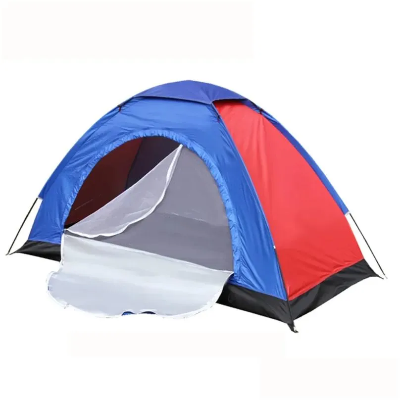 tents and shelters durable tent with single layer door hiking outdoor oxford cloth 170t pu polyester ventilation system beach trips
