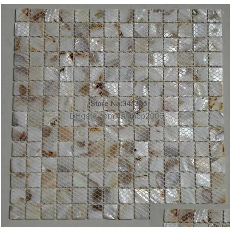 wallpapers 11square feet natural white square shell mosaic tile mother of pearl kitchen backsplash shower background bathroom