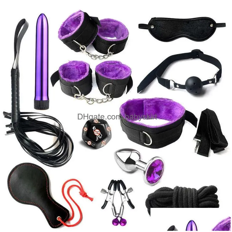 Other Massage Items Bdsm Spreader Bar Bondage Set Mask Slut Collar Whip Submissive Spanking Paddle Torture Board Ual Games Sm Product Dhuwe