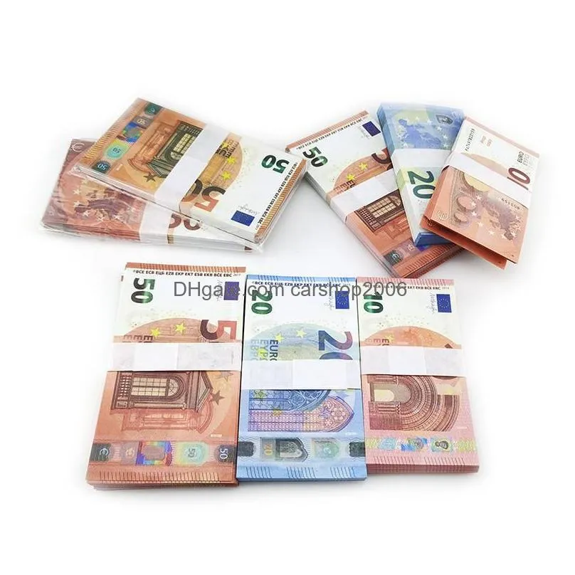 other festive party supplies party fake money banknote 5 20 50 100 200 us dollar euros realistic toy bar props copy 100pcs/pack