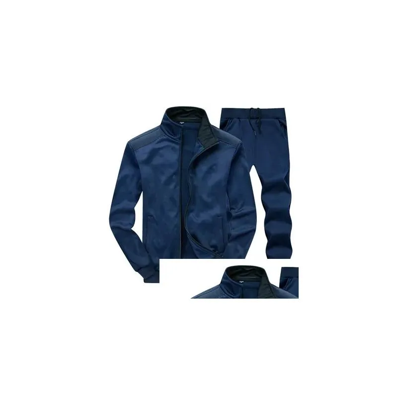Men`S Tracksuits Mens Tracksuits Maxla Autumn Tracksuit Suit Casual Joggers Hooded Sportswear Jackets Pants 2 Piece Sets Male Sports Otsaq