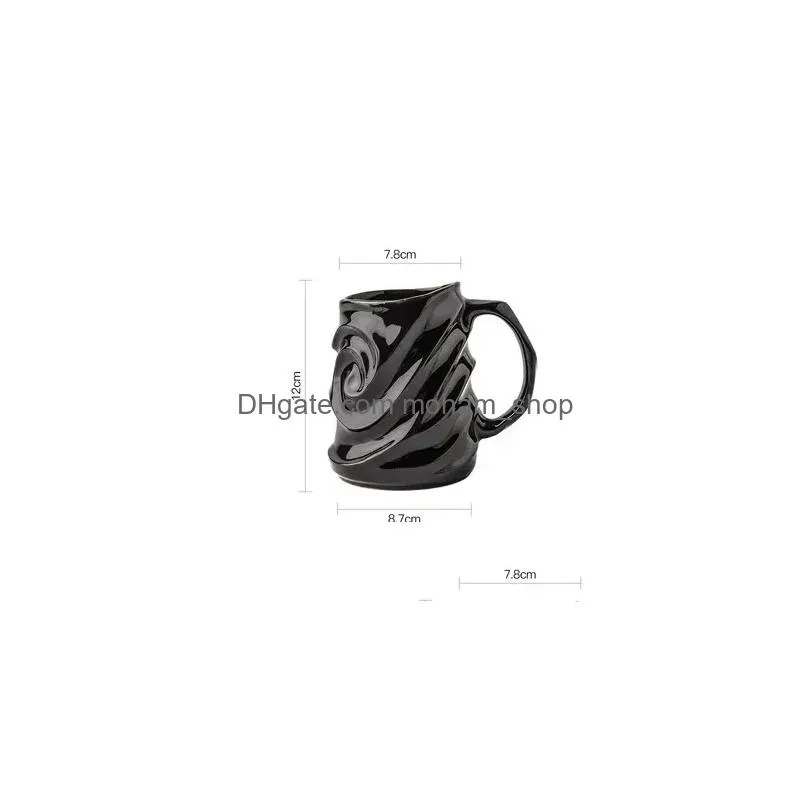 mugs 500ml leaf pattern ceramic coffee mug large capacity frosted water cup office tea kitchen utensils